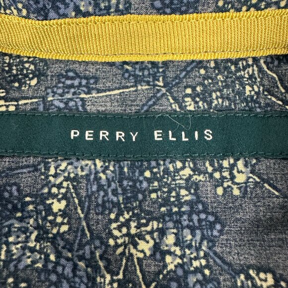 Perry Ellis Mens Floral Short Sleeve Button-Up Shirt Size Large - Picture 4 of 8